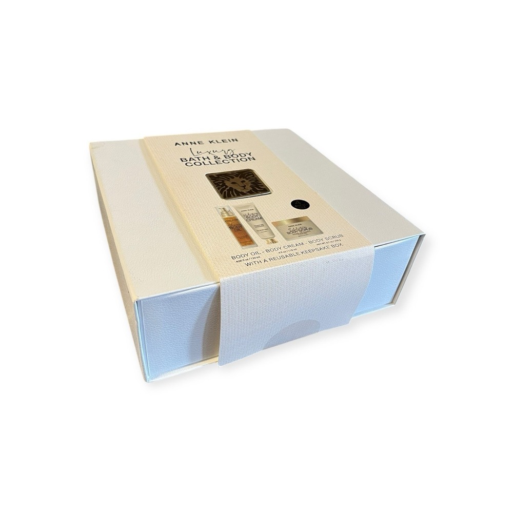 NEW Sealed Anne Klein Luxury Bath & Body Collection w/Keepsake Box Oil Cream 4pc - Picture 2 of 9